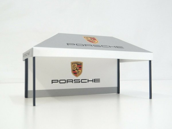 Rennzelt "Porsche" , grau