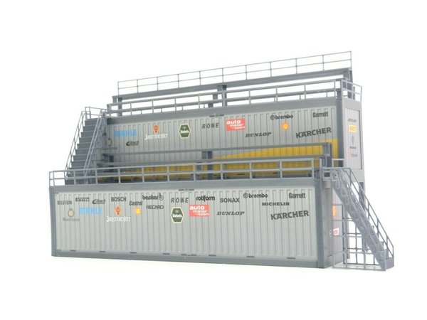 Container 40ft Tribüne, grau, zweistöckig
