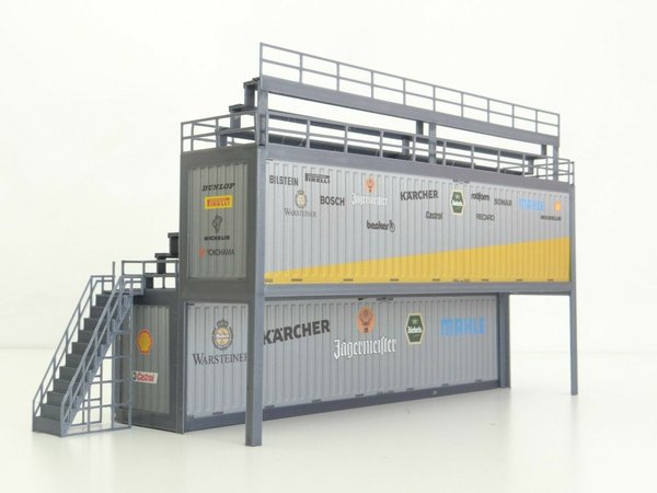 Container 40ft Tribüne, grau, zweistöckig